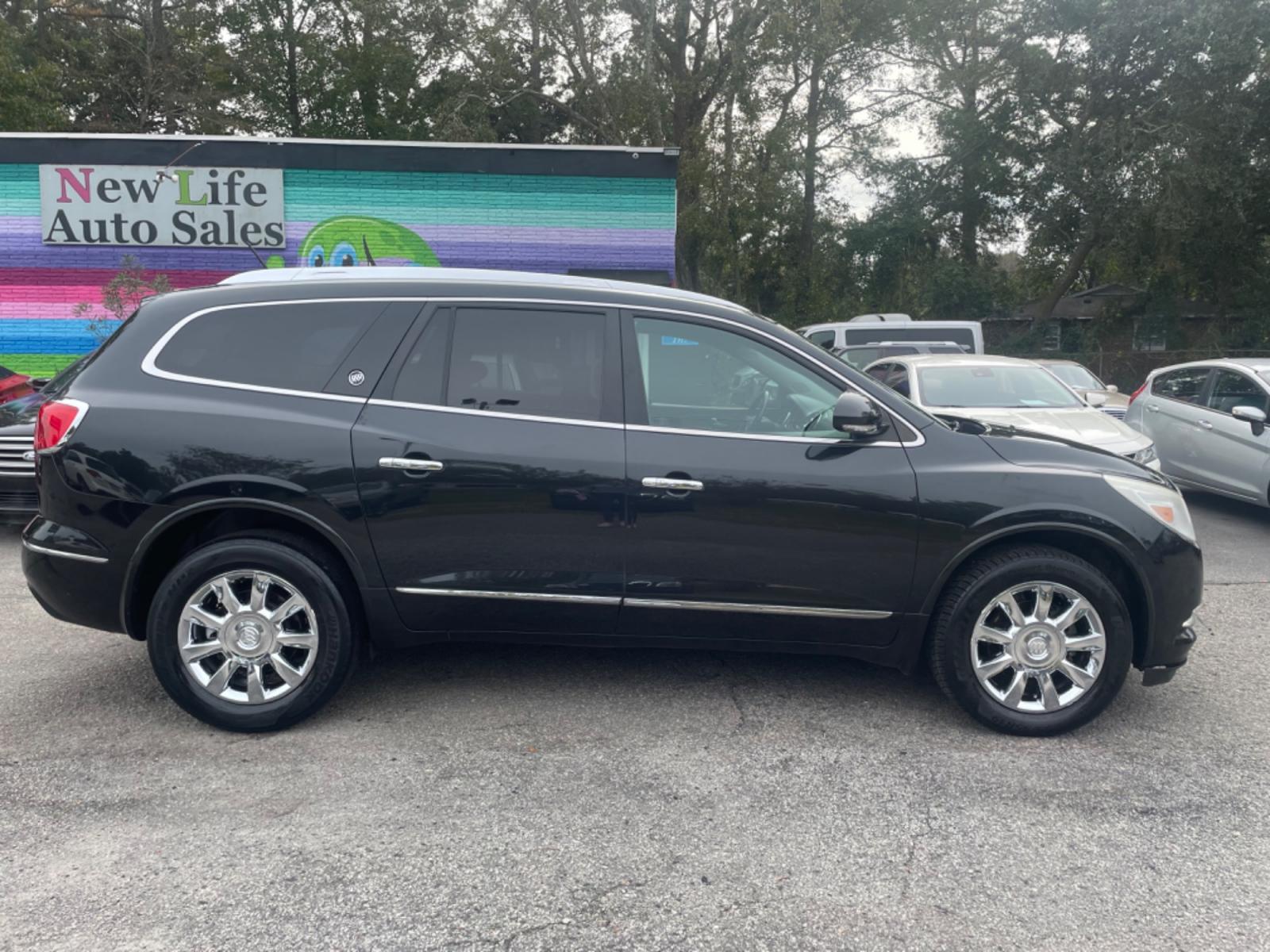 2014 BLACK BUICK ENCLAVE (5GAKRBKD4EJ) with an 3.6L engine, Automatic transmission, located at 5103 Dorchester Rd., Charleston, SC, 29418-5607, (843) 767-1122, 36.245171, -115.228050 - Leather interior with Navigation, Backup Camera, Bose Stereo with CD/AUX/Sat/Bluetooth, Dual Climate Control, Power Everything (windows, locks, seats, mirrors), Heated/Memory Seating, Rear Climate Control, Power Liftgate, 3rd Row with Middle Captains Row, Keyless Entry, Chrome Wheels. Clean CarFax ( - Photo #7