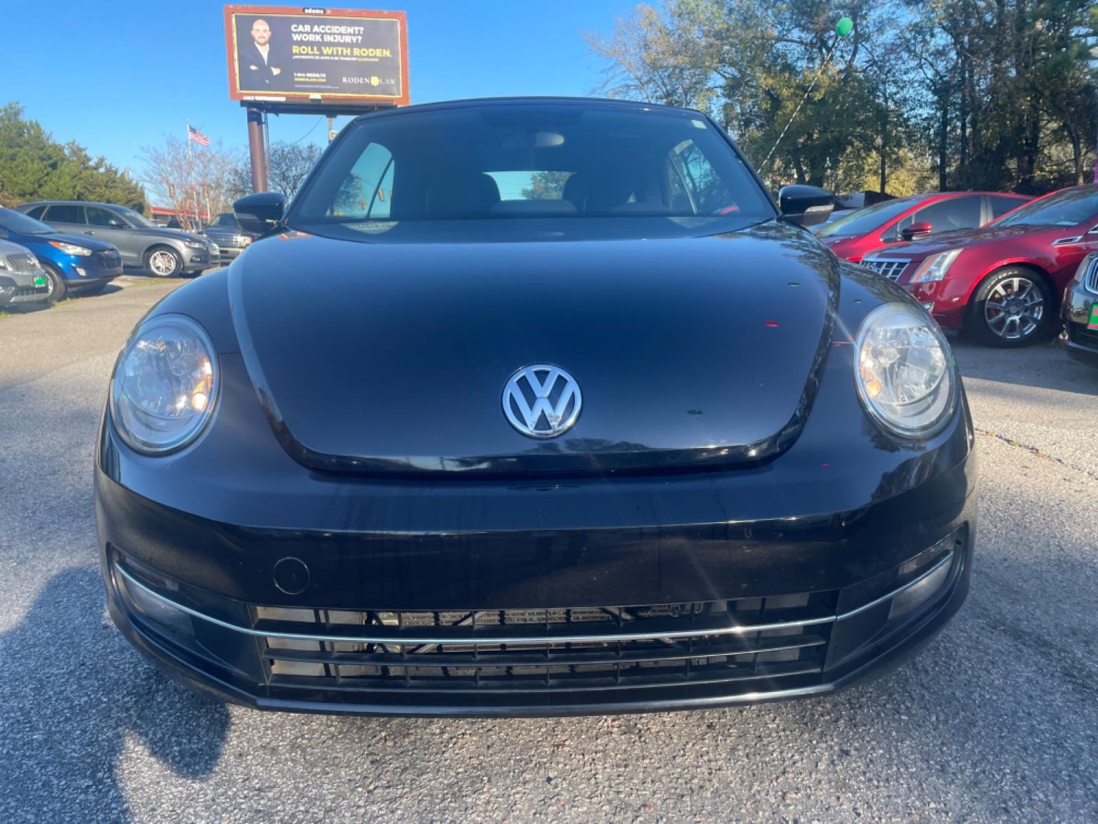 2013 BLACK VOLKSWAGEN BEETLE TURBO (3VW7A7AT2DM) with an 2.0L engine, Automatic transmission, located at 5103 Dorchester Rd., Charleston, SC, 29418-5607, (843) 767-1122, 36.245171, -115.228050 - Leather, Convertible Top, CD/AUX/Bluetooth, Heated Seats, Power Windows, Power Locks, Power Mirrors, All-weather mats, Keyless Entry, Alloy Wheels. Clean CarFax (no accidents reported!) Local Trade-in!! 117k miles Located at New Life Auto Sales! 2018-2022 Top 5 Finalist for Charleston City Paper' - Photo #1