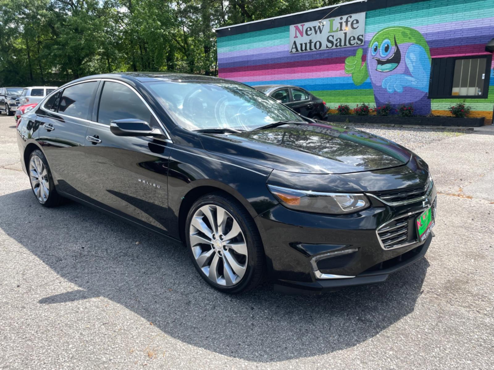 2017 BLACK CHEVROLET MALIBU PREMIER (1G1ZH5SX1HF) with an 2.0L engine, Automatic transmission, located at 5103 Dorchester Rd., Charleston, SC, 29418-5607, (843) 767-1122, 36.245171, -115.228050 - Comfortable & Sleek interior with Leather, Panoramic Sunroof, Navigation, Backup Camera, Bose Sound System with AUX/Bluetooth, Dual Climate Control, Power Everything (windows, locks, seats, mirrors), Heated/Cooled/Memory Seating, Push Button Start, Keyless Entry, Alloy Wheels. Local Trade-in!! 140k - Photo #0