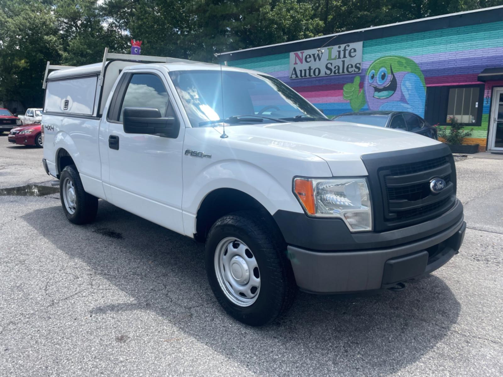 2014 WHITE FORD F150 XL (1FTMF1EM5EF) with an 3.7L engine, Automatic transmission, located at 5103 Dorchester Rd., Charleston, SC, 29418-5607, (843) 767-1122, 36.245171, -115.228050 - Clean CarFax (no accidents reported!) Basic and super clean vinyl interior with cold A/C, AM/FM Radio, Heavy Duty Utility Shell with Storage Galore. Certified One Owner!! 254k miles Located at New Life Auto Sales! 2018-2023 Top 5 Finalist for Charleston City Paper's BEST PLACE TO BUY A USED CAR! 51 - Photo #0