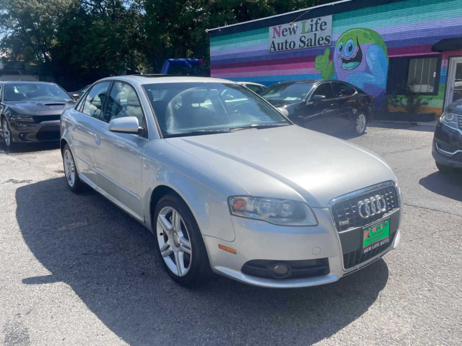 2008 SILVER AUDI A4 2.0T (WAUAF78E78A) with an 2.0L engine, Automatic transmission, located at 5103 Dorchester Rd., Charleston, SC, 29418-5607, (843) 767-1122, 36.245171, -115.228050 - Clean interior with Leather, Sunroof, CD/Sat/AM/FM, Dual Climate Control, Power Everything (windows, locks, seat, mirrors), Heated Seats, Keyless Entry, Alloy Wheels. 130k miles Located at New Life Auto Sales! 2023 WINNER for Post & Courier's Charleston's Choice Pre-owned Car Dealer AND 2018-2024 - Photo #0