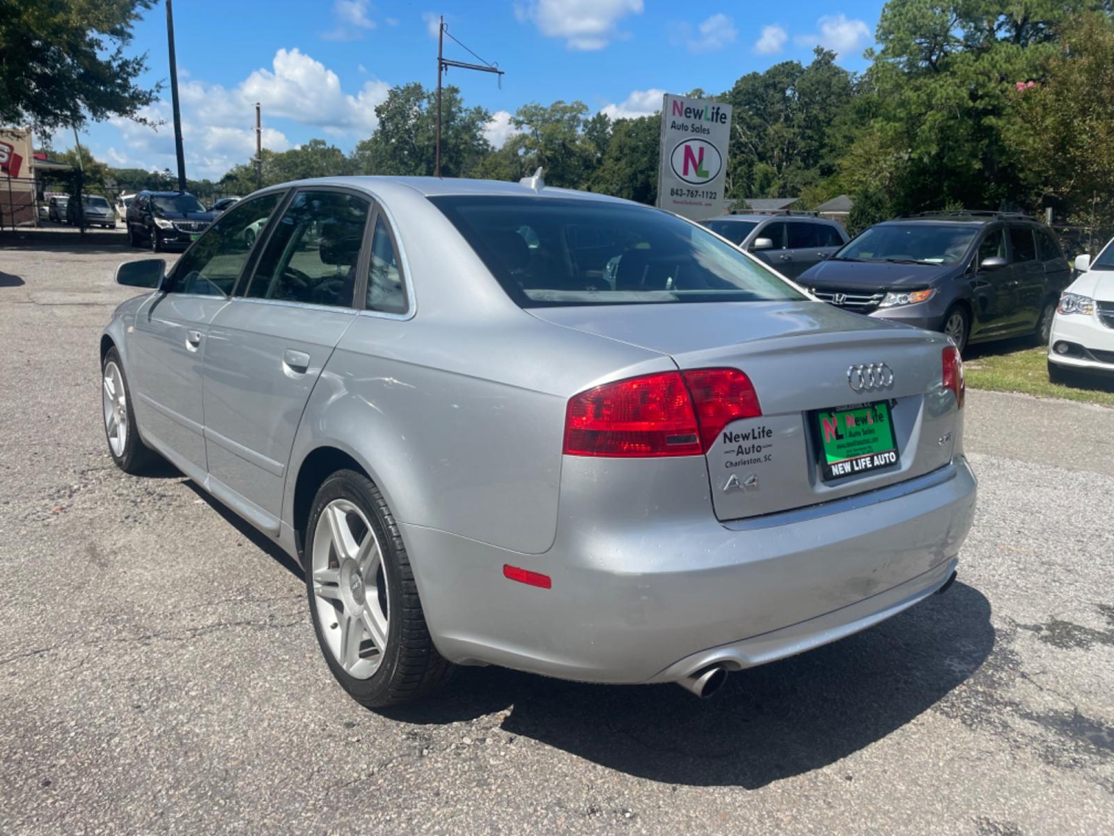 2008 SILVER AUDI A4 2.0T (WAUAF78E78A) with an 2.0L engine, Automatic transmission, located at 5103 Dorchester Rd., Charleston, SC, 29418-5607, (843) 767-1122, 36.245171, -115.228050 - Clean interior with Leather, Sunroof, CD/Sat/AM/FM, Dual Climate Control, Power Everything (windows, locks, seat, mirrors), Heated Seats, Keyless Entry, Alloy Wheels. 130k miles Located at New Life Auto Sales! 2018-2023 Top 5 Finalist for Charleston City Paper's BEST PLACE TO BUY A USED CAR! 5103 D - Photo #4