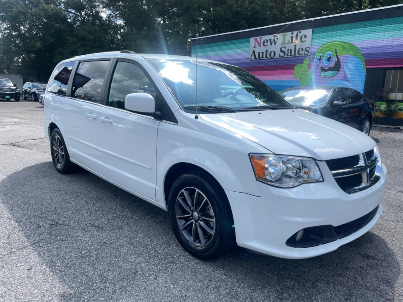 2017 WHITE DODGE GRAND CARAVAN SXT (2C4RDGCG3HR) with an 3.6L engine, Automatic transmission, located at 5103 Dorchester Rd., Charleston, SC, 29418-5607, (843) 767-1122, 36.245171, -115.228050 - Local Trade-in with comfy Leather/Suede Interior, CD/AUX/USB/Sat/Bluetooth, Dual Climate Control, Power Everything (windows, locks, seat, mirrors), Power Liftgate, Power Sliding Doors, Rear Climate Control, Keyless Entry, Alloy Wheels. 140k miles Located at New Life Auto Sales! 2018-2023 Top 5 Fina - Photo #0